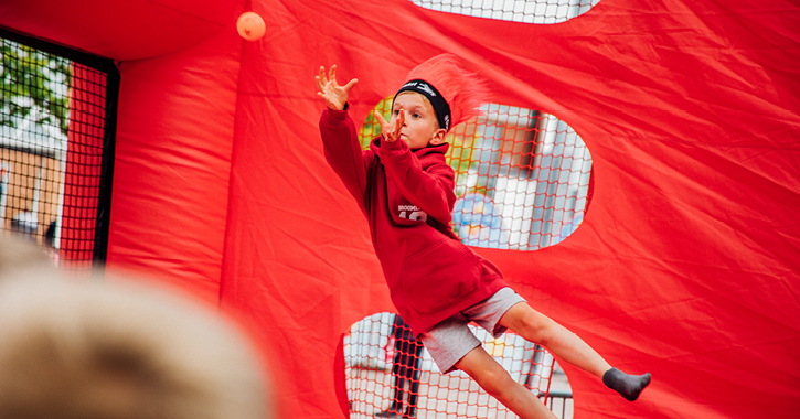 children enjoying the family fun zone at Durham Cricket